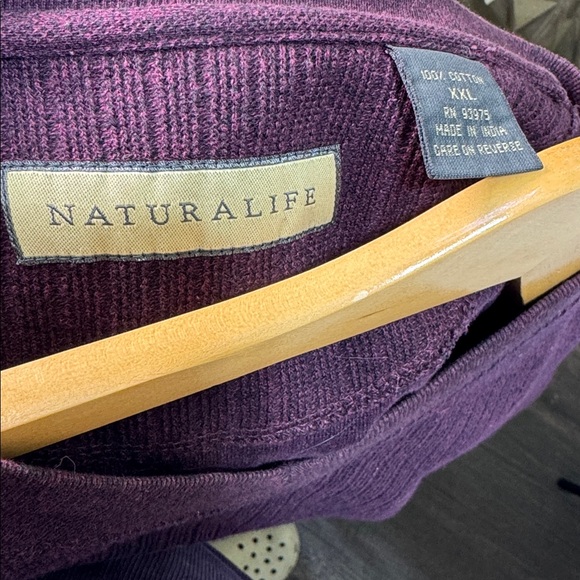 NATURAL LIFE Purple V-Neck Sweater - Picture 8 of 8